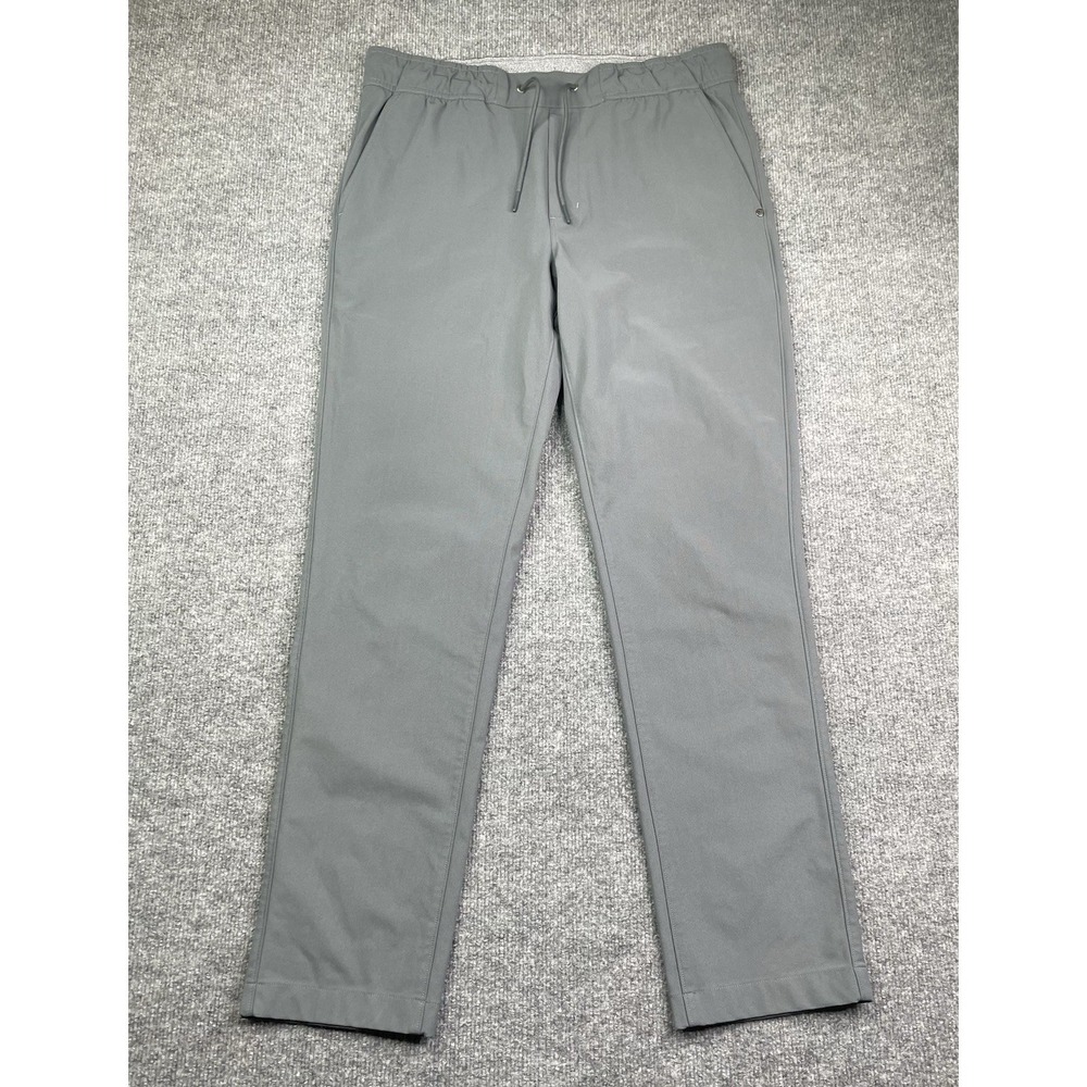 Vuori Meta Pants‎ Mens L Gray Elastic Waist Drawstring Performance Chino V463